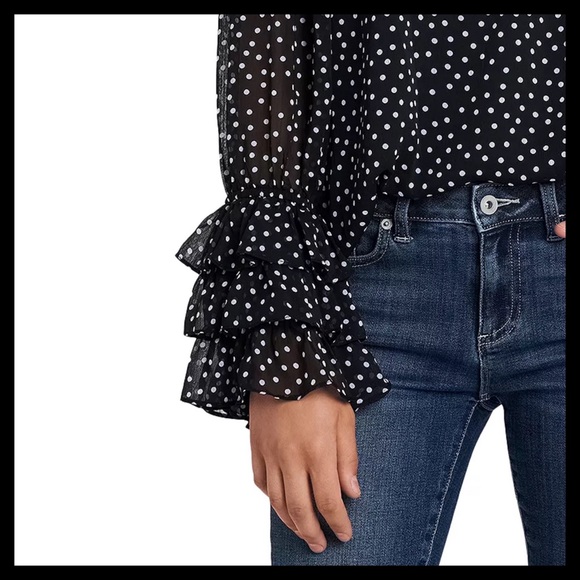 CECE Women's Off-The-Shoulder Top
Color: Rich Black Dot - Picture 3 of 5